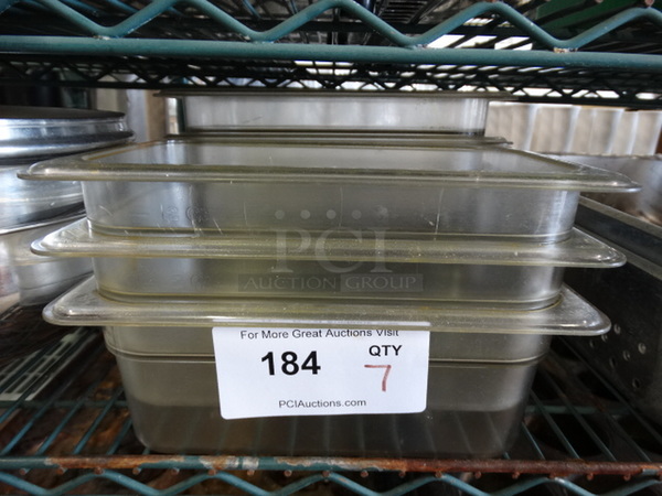 7 Poly 1/4 Size Drop In Bins. 1/4x4. 7 Times Your Bid! - Image 1 of 3