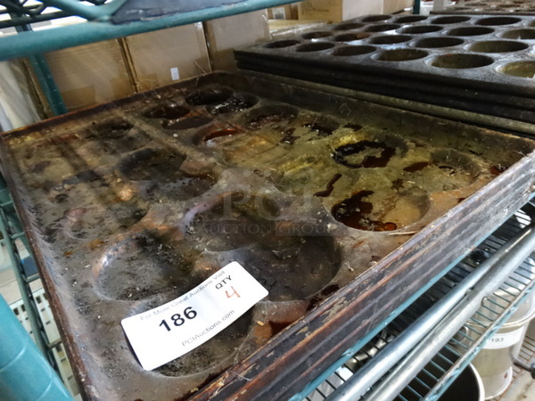 4 Metal w/ 24 Bun Baking Pans. 18x26x1. 4 Times Your Bid! - Image 3 of 3