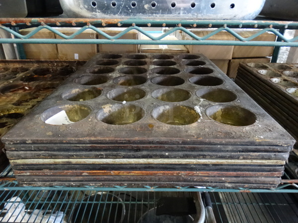 8 Metal 24 Cup Muffin Baking Pans. 18x26x2. 8 Times Your Bid!