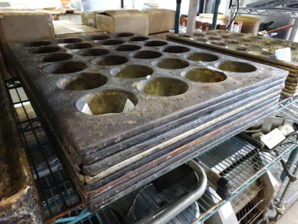 8 Metal 24 Cup Muffin Baking Pans. 18x26x2. 8 Times Your Bid! - Image 2 of 4