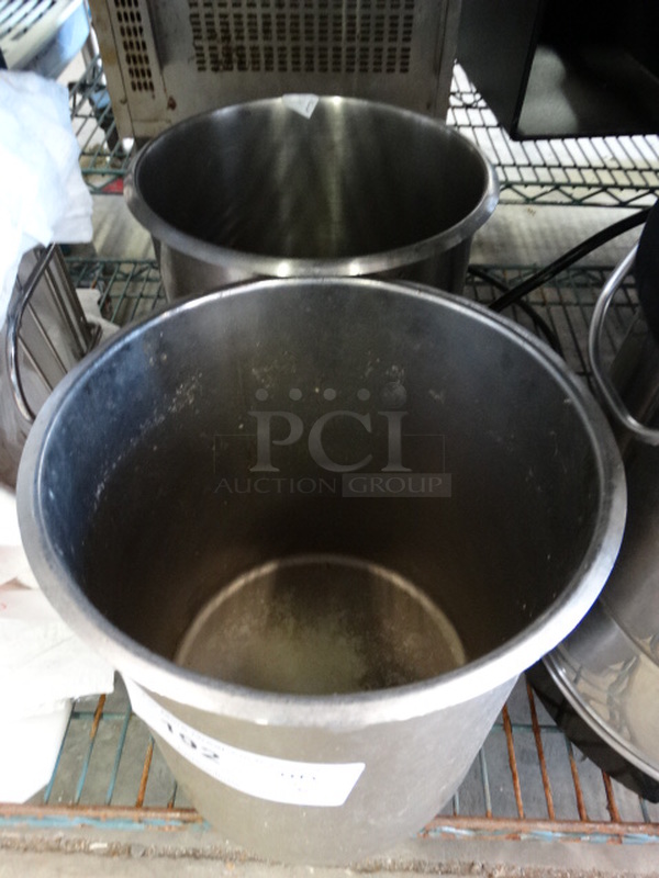 2 Metal Cylindrical Bins. 9x9x10. 2 Times Your Bid! - Image 2 of 3