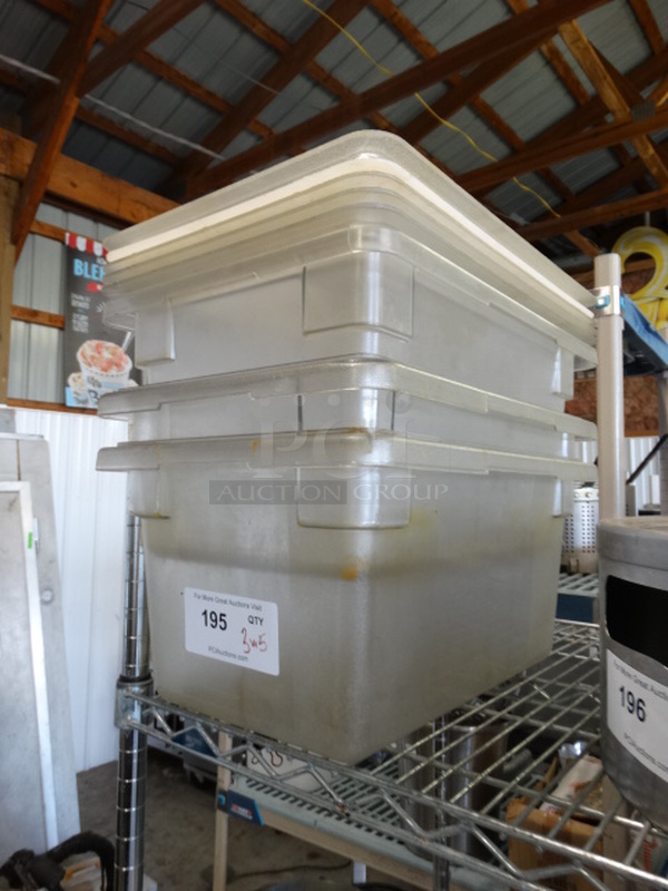 3 Poly Bins w/ 5 Lids. Includes 12x18x9. 3 Times Your Bid! - Image 2 of 3