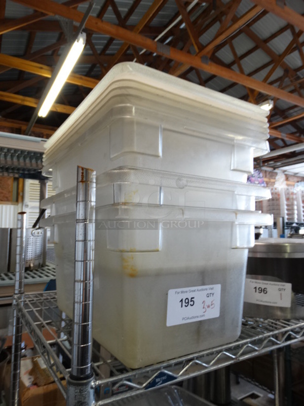 3 Poly Bins w/ 5 Lids. Includes 12x18x9. 3 Times Your Bid! - Image 3 of 3