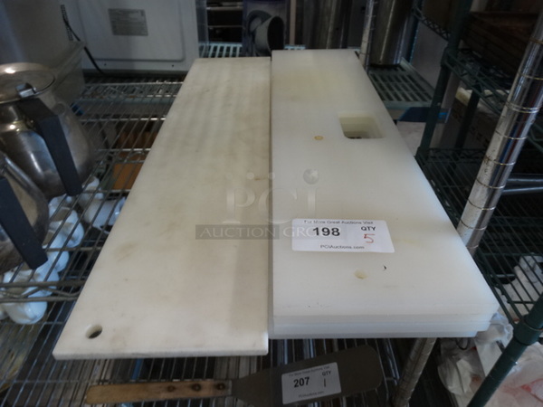 5 White Cutting Boards. 29.5x7.5x0.5, 33x8x0.5. 5 Times Your Bid! - Image 3 of 4