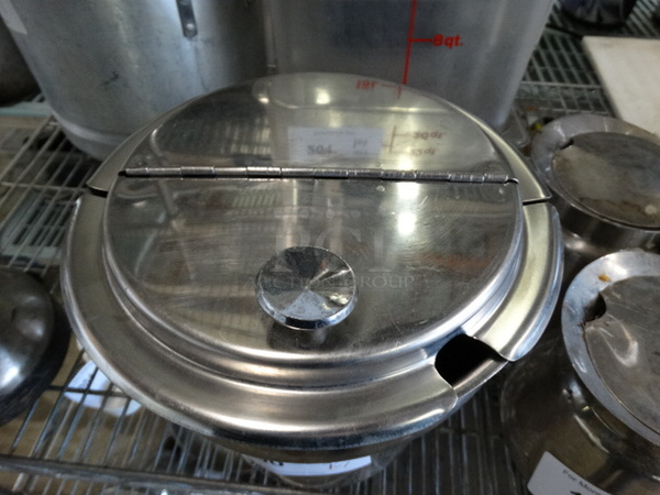 Stainless Steel Cylindrical Bin w/ Lid. 9.5x9.5x10 - Image 2 of 3