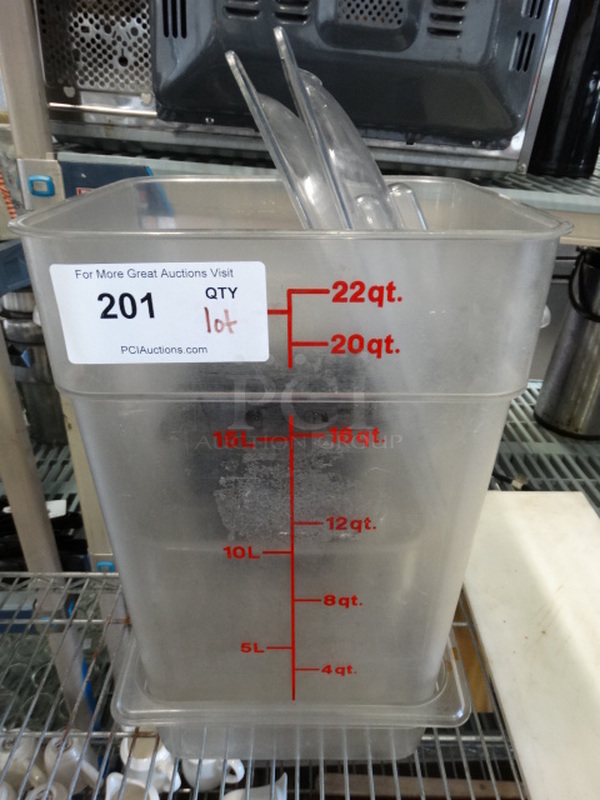 ALL ONE MONEY! Lot of Various Poly Bins/ Lids! - Image 1 of 4