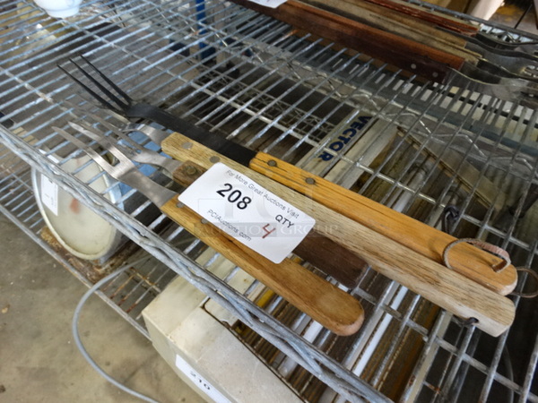 4 Metal Steak Forks. Includes 18". 4 Times Your Bid! - Image 1 of 2
