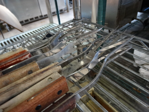 9 Metal Steak Forks. Includes 21". 9 Times Your Bid! - Image 2 of 3