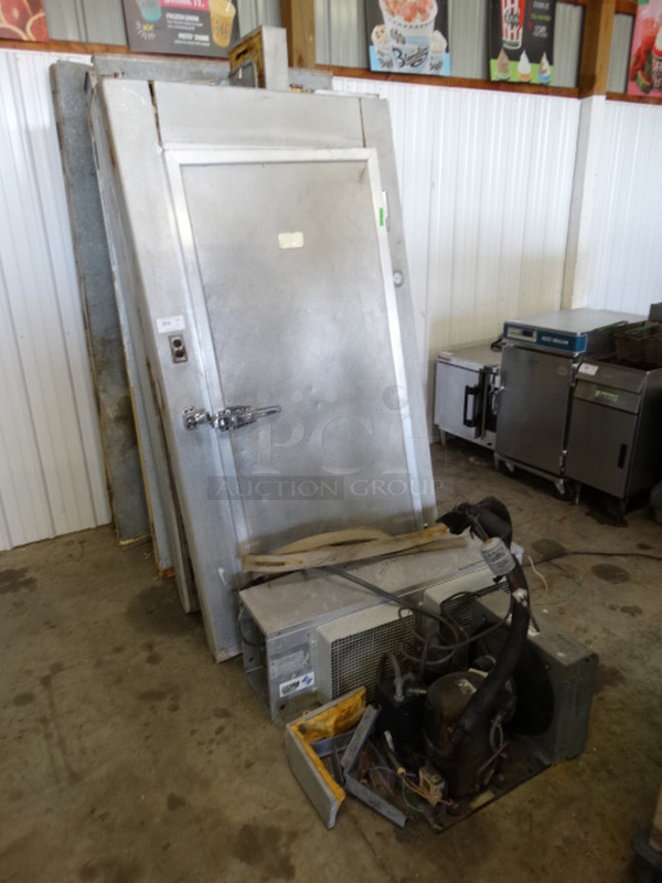 FANTASTIC! 6'x6'x7.5' Walk In Cooler Box w/ Copeland Compressor and Russell Model AA28-134B Condenser. Does Not Have Floor. 115/208-240 Volts, 1 Phase. 6'x6'x7.5' - Image 2 of 11