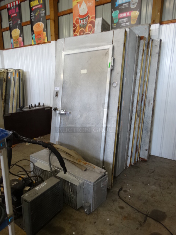 FANTASTIC! 6'x6'x7.5' Walk In Cooler Box w/ Copeland Compressor and Russell Model AA28-134B Condenser. Does Not Have Floor. 115/208-240 Volts, 1 Phase. 6'x6'x7.5' - Image 6 of 11