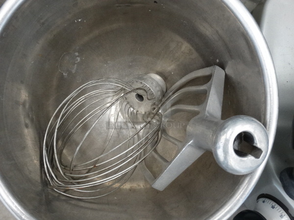 Stainless Steel Commercial Mixing Bowl w/ Whisk and Paddle Attachments. Goes GREAT w/ Item 241! 15x13x12 - Image 2 of 5