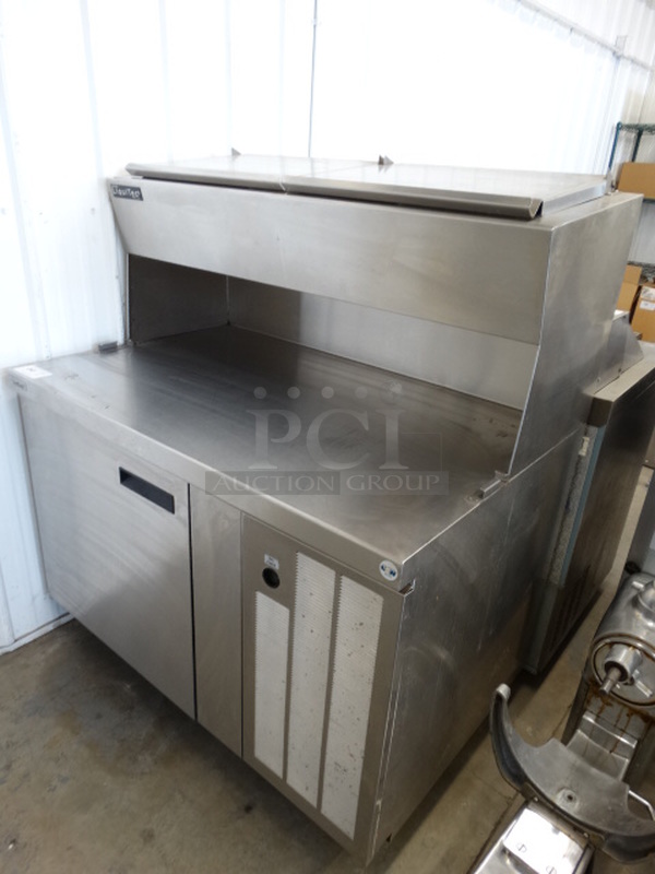 SWEET! LATE MODEL! Delfield Stainless Steel Commercial Prep Station w/ Lower Door and 2 Lids on Commercial Casters. 47x32x56. Cannot Test Due To Cut Power Cord - Image 3 of 8