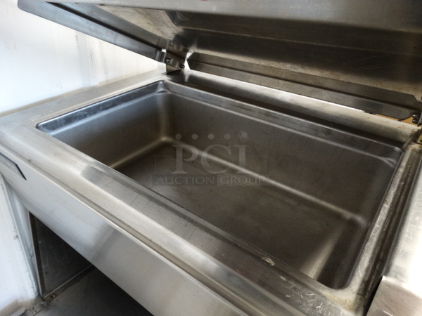 SWEET! LATE MODEL! Delfield Stainless Steel Commercial Prep Station w/ Lower Door and 2 Lids on Commercial Casters. 47x32x56. Cannot Test Due To Cut Power Cord - Image 6 of 8
