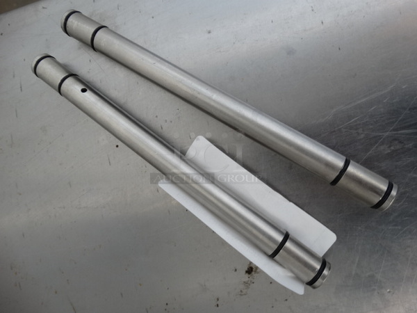 2 Taylor X29429-2 Metal Feed Tubes For Ice Cream Machine. 9". 2 Times Your Bid! - Image 1 of 3