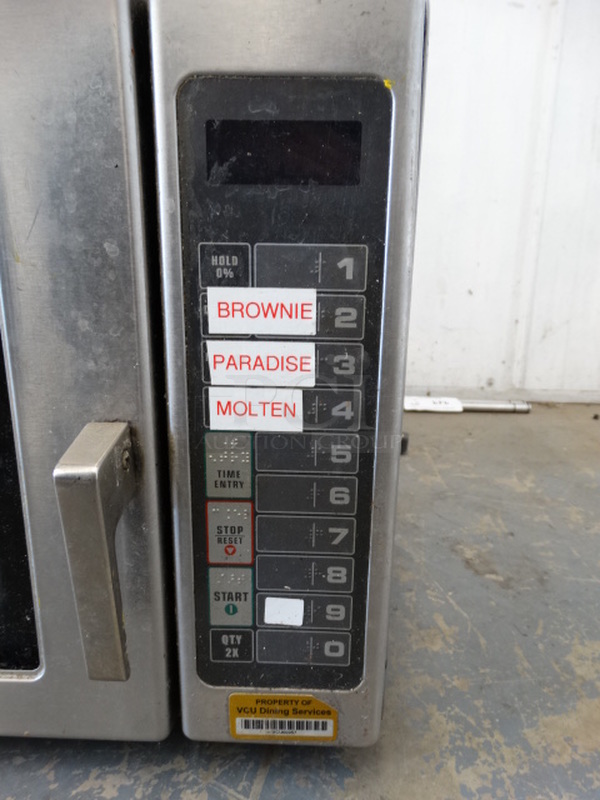 2008 Amana Model RFS12MPSA Stainless Steel Commercial Countertop Microwave Oven. 120 Volts, 1 Phase. 21x18x13 - Image 5 of 6