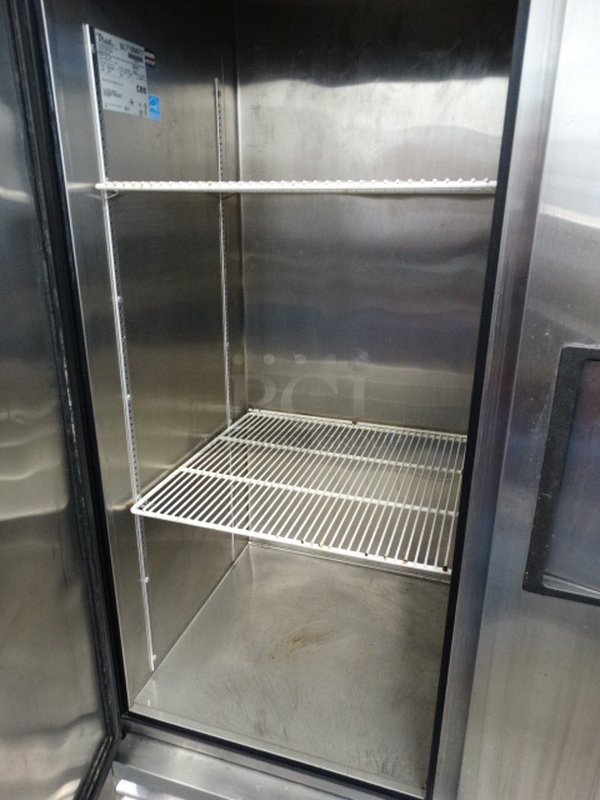 WOW! 2011 True Model TS-49 ENERGY STAR Stainless Steel Commercial 2 Door Reach In Cooler on Commercial Casters. 115 Volts, 1 Phase. 54x30x83. Tested and Working! - Image 5 of 6