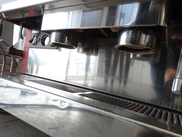 BEAUTIFUL! Nuova Simonelli Stainless Steel Commercial Countertop 2 Group Espresso Machine w/ Steam Wand. 30x20x21 - Image 7 of 7