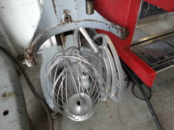 GREAT! Hobart Model A-200 Metal Commercial 20 Quart Planetary Mixer w/ Whisk, Paddle and Dough Hook Attachments. 115 Volts, 1 Phase. 16x19x31. Cannot Test Due To Cut Power Cord - Image 3 of 7