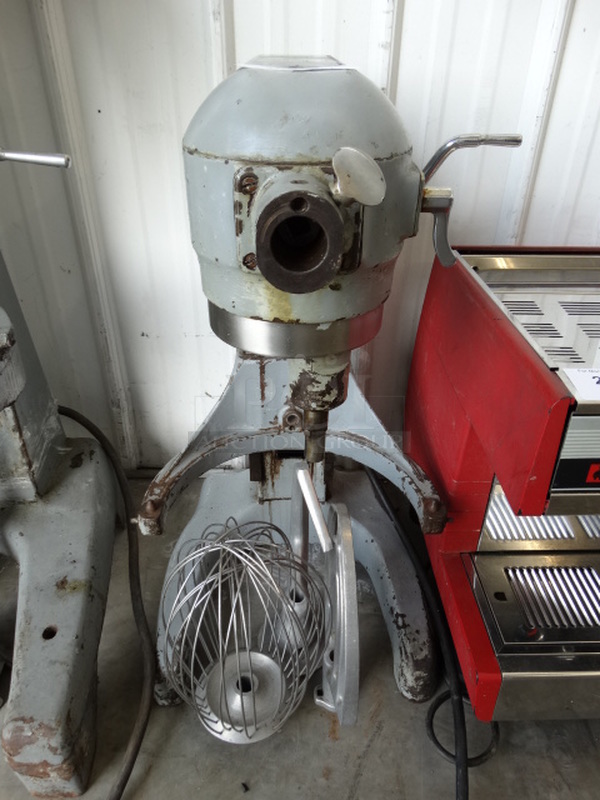 GREAT! Hobart Model A-200 Metal Commercial 20 Quart Planetary Mixer w/ Whisk, Paddle and Dough Hook Attachments. 115 Volts, 1 Phase. 16x19x31. Cannot Test Due To Cut Power Cord - Image 5 of 7