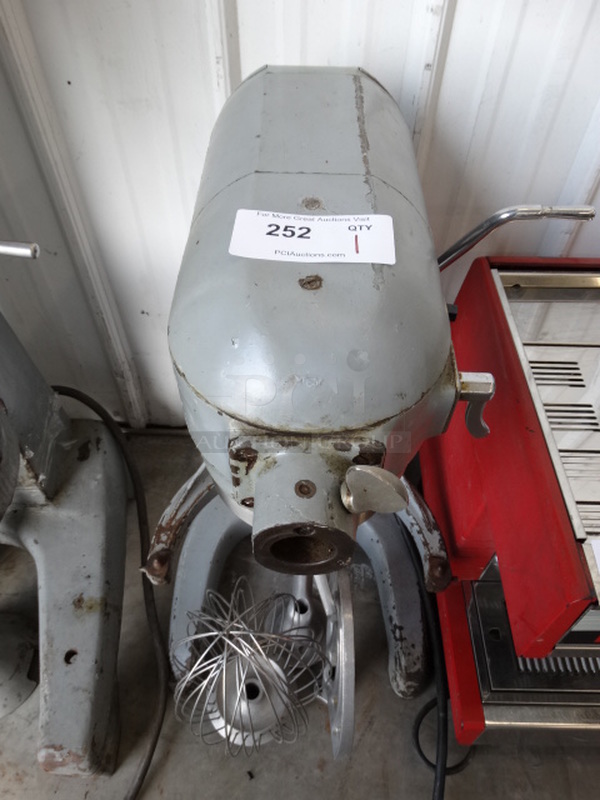 GREAT! Hobart Model A-200 Metal Commercial 20 Quart Planetary Mixer w/ Whisk, Paddle and Dough Hook Attachments. 115 Volts, 1 Phase. 16x19x31. Cannot Test Due To Cut Power Cord - Image 7 of 7