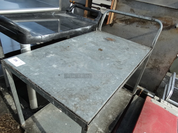 Metal Commercial 2 Tier Cart on Commercial Casters. 24x44x40 - Image 3 of 5