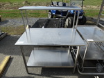 Stainless Steel Commercial Table w/ Undershelf and Overshelf. 48x30x55