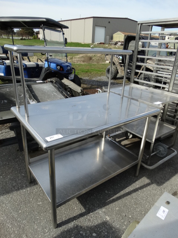 Stainless Steel Commercial Table w/ Undershelf and Overshelf. 48x30x55 - Image 4 of 5
