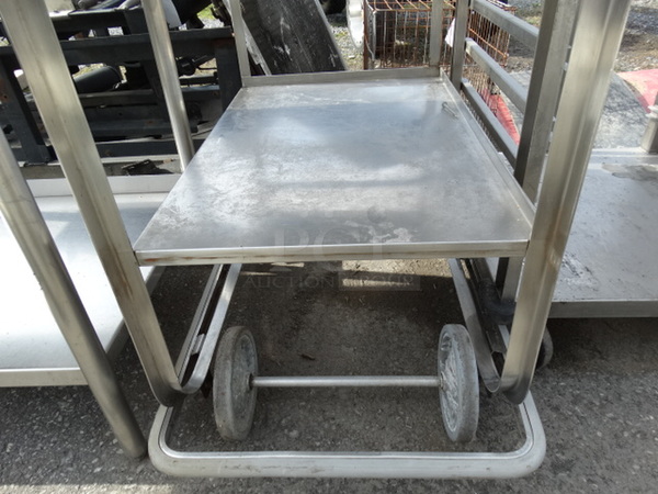 Stainless Steel Commercial 2 Tier Cart on Commercial Casters. 27x41x35 - Image 3 of 3