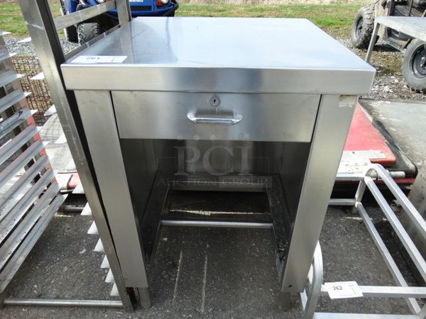 Stainless Steel Commercial Table w/ Drawer. 24x24x36