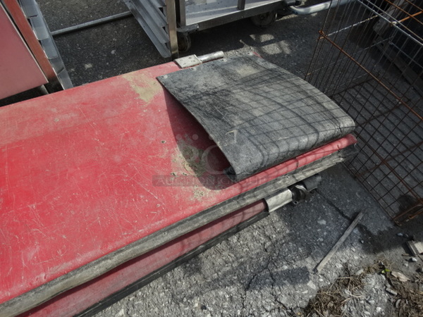 2 Red Swinging Kitchen Doors. 32x5x80. 2 Times Your Bid! - Image 3 of 4