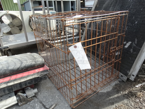 Metal Dog Cage. 20x24x21 - Image 2 of 3