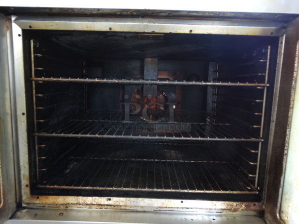 GORGEOUS! Hobart Stainless Steel Commercial Gas Powered Full Size Convection Oven w/ View Through Doors, Metal Oven Racks and Thermostatic Controls on Metal Legs. 40x32x58 - Image 4 of 5