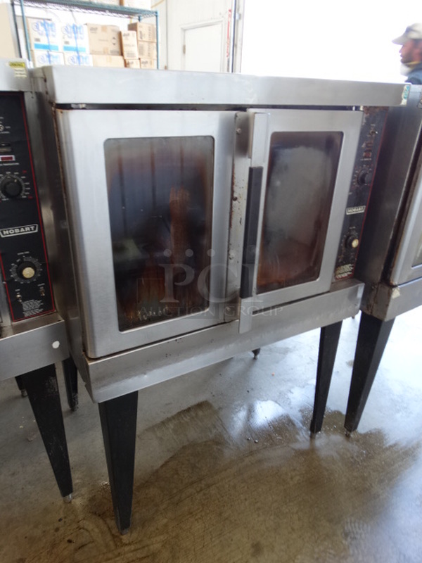 GORGEOUS! Hobart Stainless Steel Commercial Gas Powered Full Size Convection Oven w/ View Through Doors, Metal Oven Racks and Thermostatic Controls on Metal Legs. 40x32x58 - Image 2 of 5