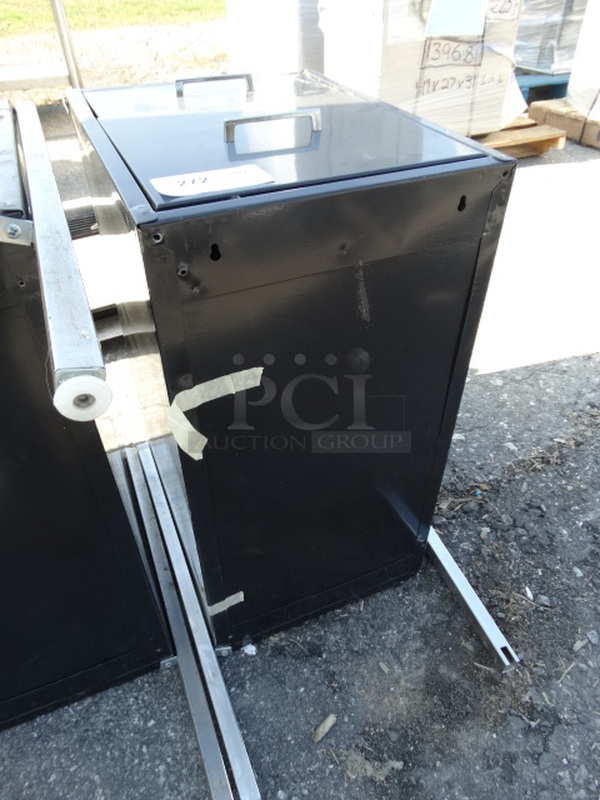 Black Metal 2 Drawer Filing Cabinet. 14.5x28x20 - Image 2 of 4