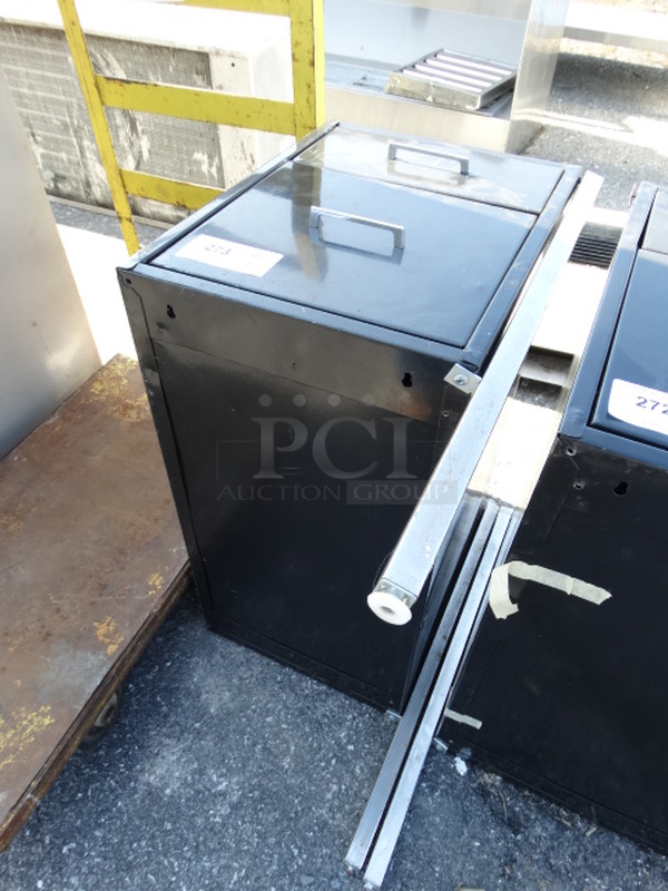 Black Metal 2 Drawer Filing Cabinet. 14.5x28x20 - Image 2 of 5