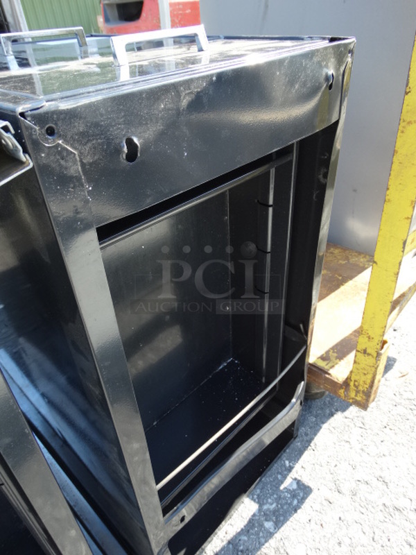 Black Metal 2 Drawer Filing Cabinet. 14.5x28x20 - Image 5 of 5