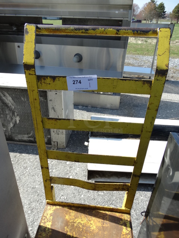 Yellow Metal Cart on Commercial Casters. 18x42x41 - Image 4 of 4