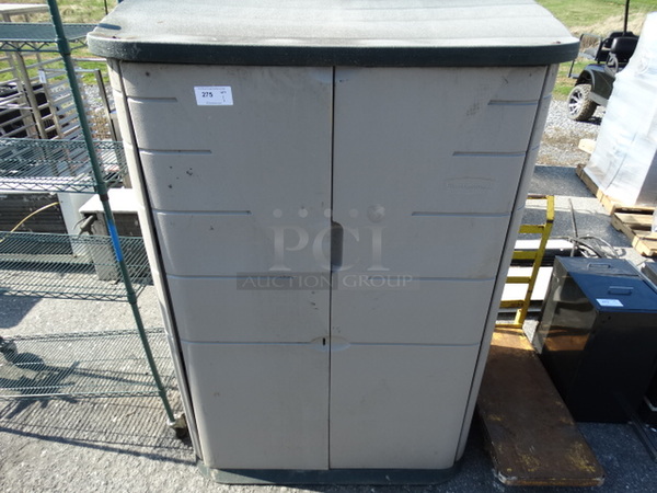 Rubbermaid Gray Poly 2 Door Cabinet. 53x32x74 - Image 2 of 7