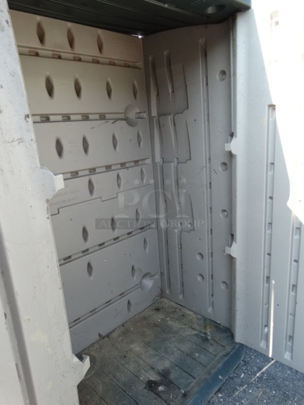 Rubbermaid Gray Poly 2 Door Cabinet. 53x32x74 - Image 5 of 7