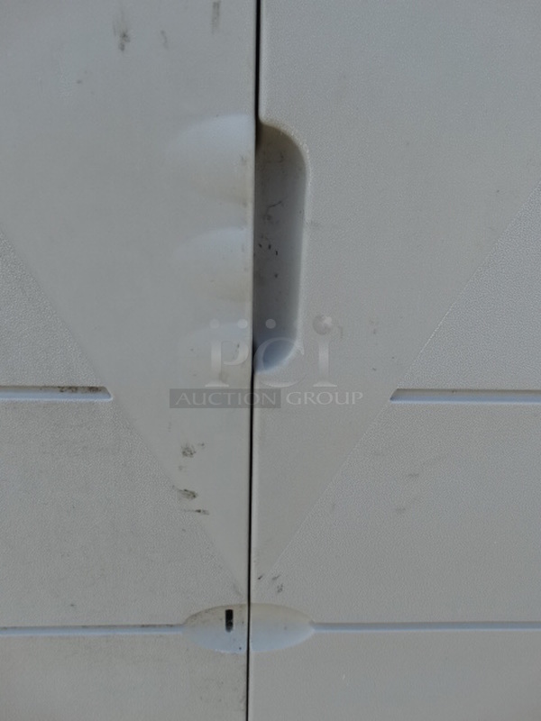 Rubbermaid Gray Poly 2 Door Cabinet. 53x32x74 - Image 6 of 7