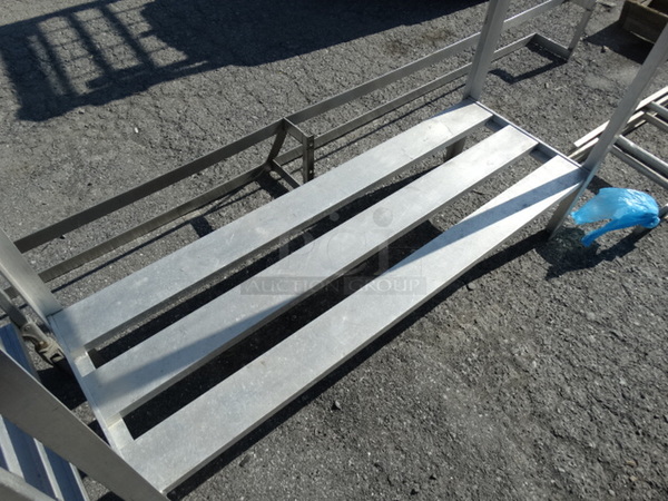 Black Metal 2 Tier Dunnage Style Shelving Unit. 59.5x20.5x60 - Image 3 of 4