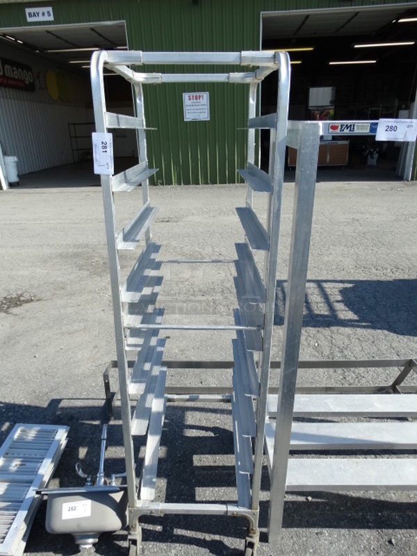 Metal Commercial Pan Transport Rack on Commercial Casters. 18.5x26x67