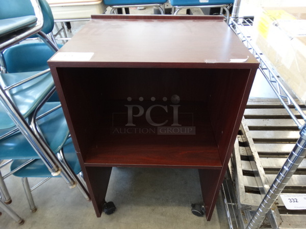 Wood Pattern Counter on Casters. 21.5x17.5x35 - Image 1 of 5