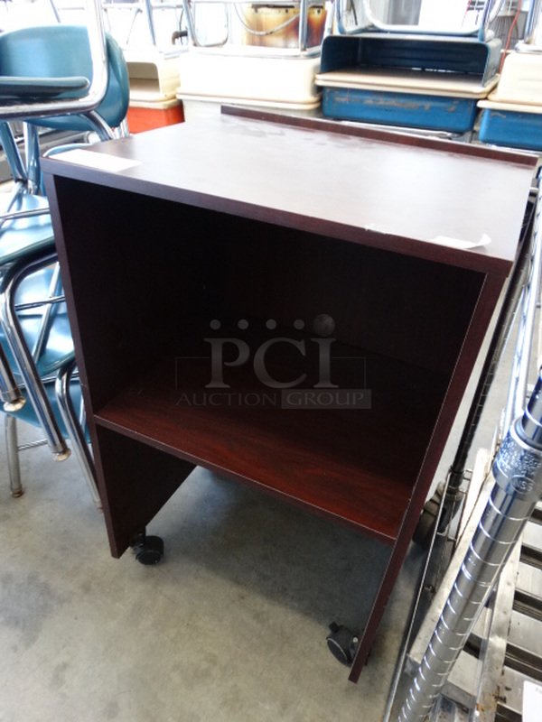 Wood Pattern Counter on Casters. 21.5x17.5x35 - Image 4 of 5