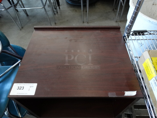 Wood Pattern Counter on Casters. 21.5x17.5x35 - Image 5 of 5
