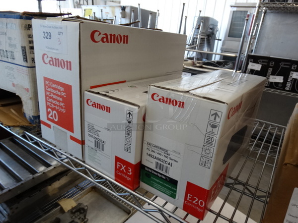 3 BRAND NEW IN BOX! Canon Ink Cartridges; FX3, E20 and 20. 3 Times Your Bid! - Image 2 of 6