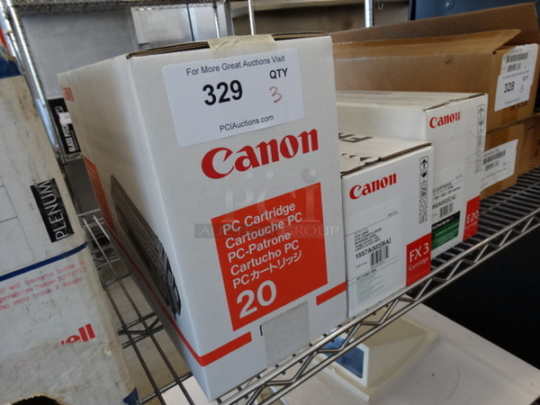 3 BRAND NEW IN BOX! Canon Ink Cartridges; FX3, E20 and 20. 3 Times Your Bid! - Image 3 of 6