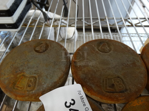 5 Metal Weights. 4x4x1.5, 3.75x3.75x1. 5 Times Your Bid! - Image 4 of 5