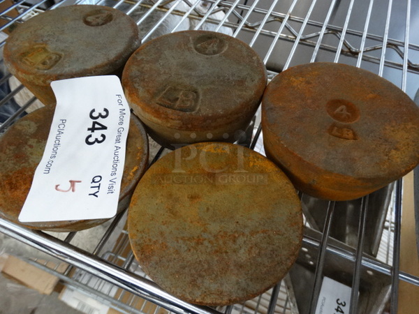 5 Metal Weights. 4x4x1.5, 3.75x3.75x1. 5 Times Your Bid! - Image 5 of 5