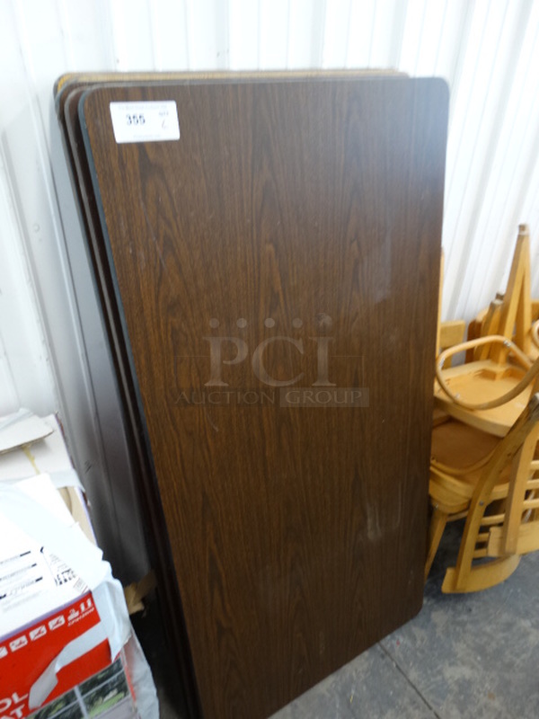 6 Wood Pattern Tabletops. 60x30x1. 6 Times Your Bid! - Image 2 of 4